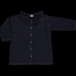 Poudre Organic Blouses & Chemises | BLOUSE ARONIE Denim Dark Blue Denim-Dark-Blue