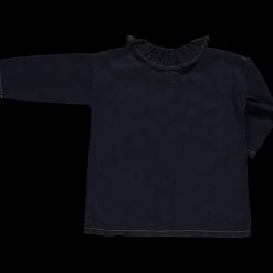 Poudre Organic Blouses & Chemises | BLOUSE ARONIE Denim Dark Blue Denim-Dark-Blue