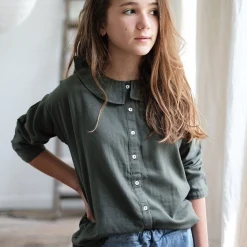 Poudre Organic Blouses & Chemises | BLOUSE ARONIE Forest Green ForestGreen
