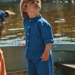 Poudre Organic Blouses & Chemises | BLOUSE BELLADONE Dazzling Blue Dazzling-Blue