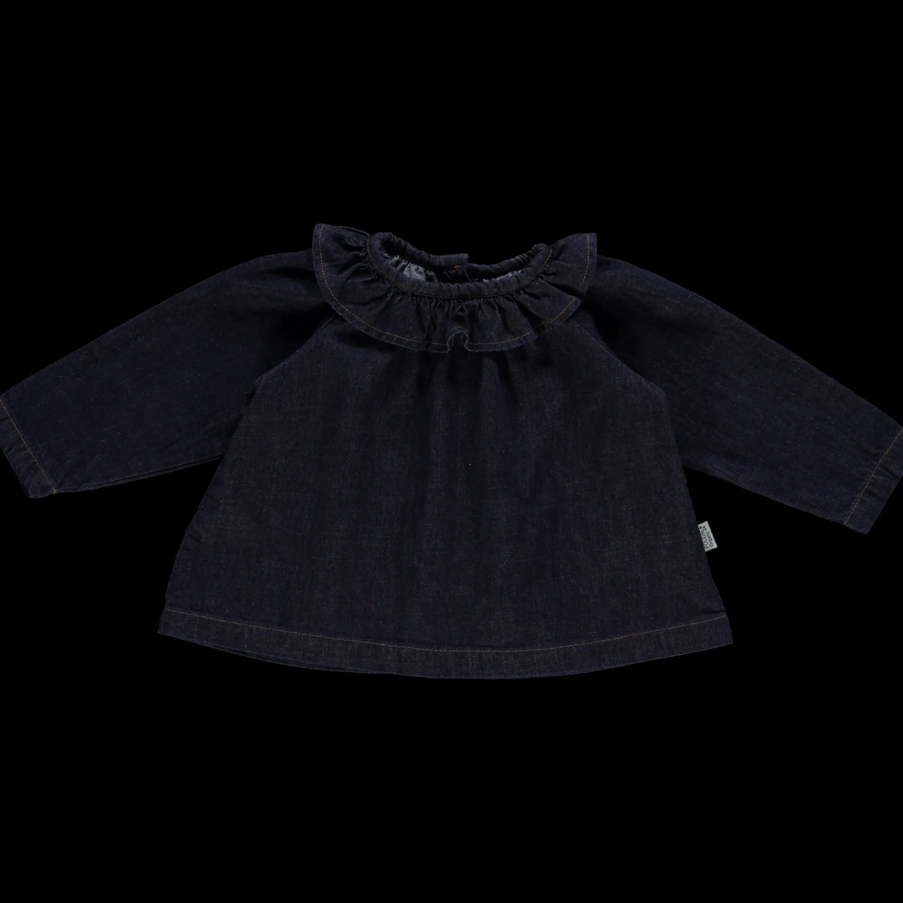 Poudre Organic Blouses & Chemises | BLOUSE CHARME Denim Dark Blue Denim-Dark-Blue