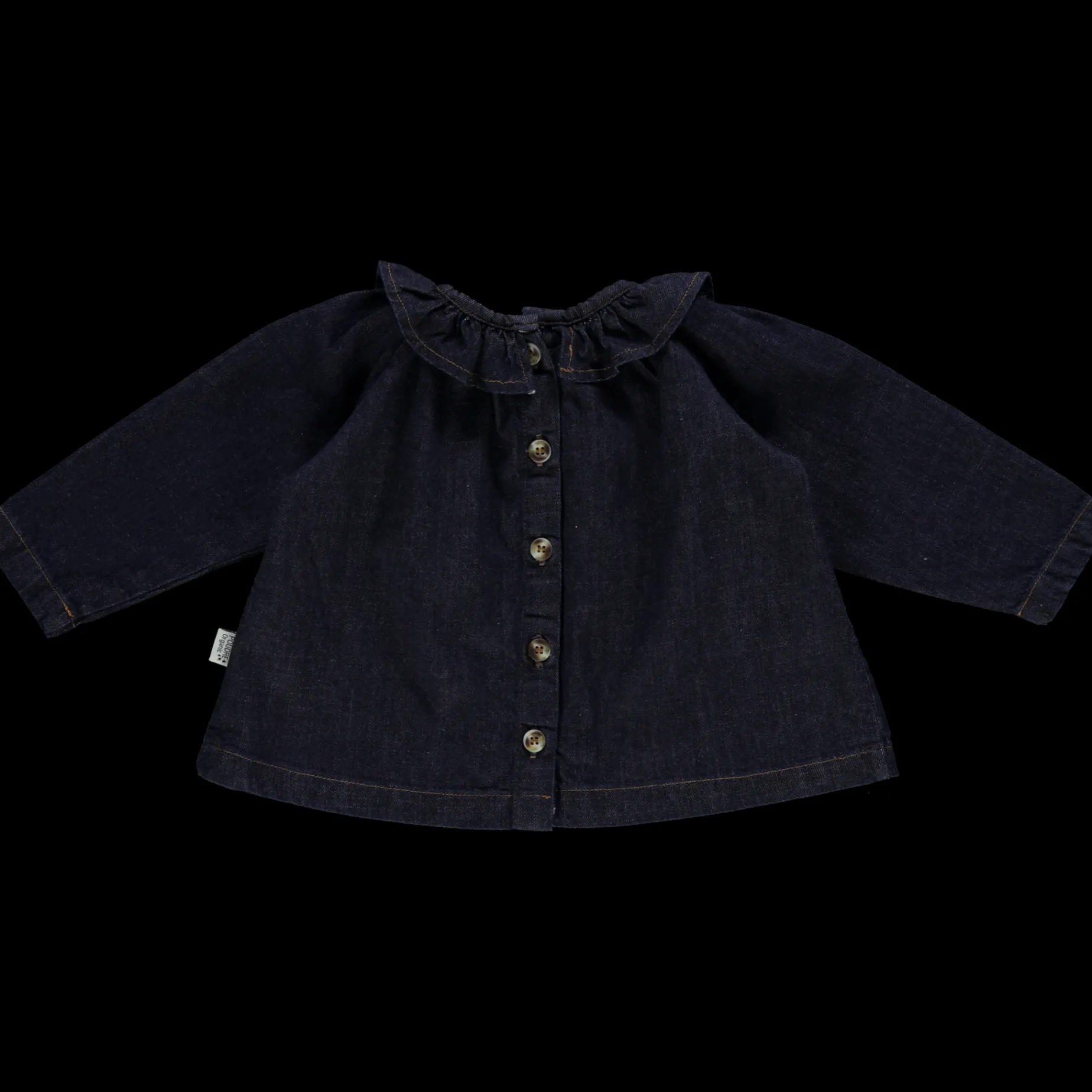 Poudre Organic Blouses & Chemises | BLOUSE CHARME Denim Dark Blue Denim-Dark-Blue