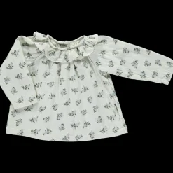 Poudre Organic Blouses & Chemises | BLOUSE CHARME Fleurs Blue Fog Fleurs-Blue-Fog