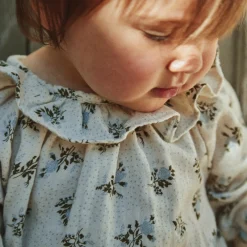 Poudre Organic Blouses & Chemises | BLOUSE CHARME Fleurs Blue Fog Fleurs-Blue-Fog