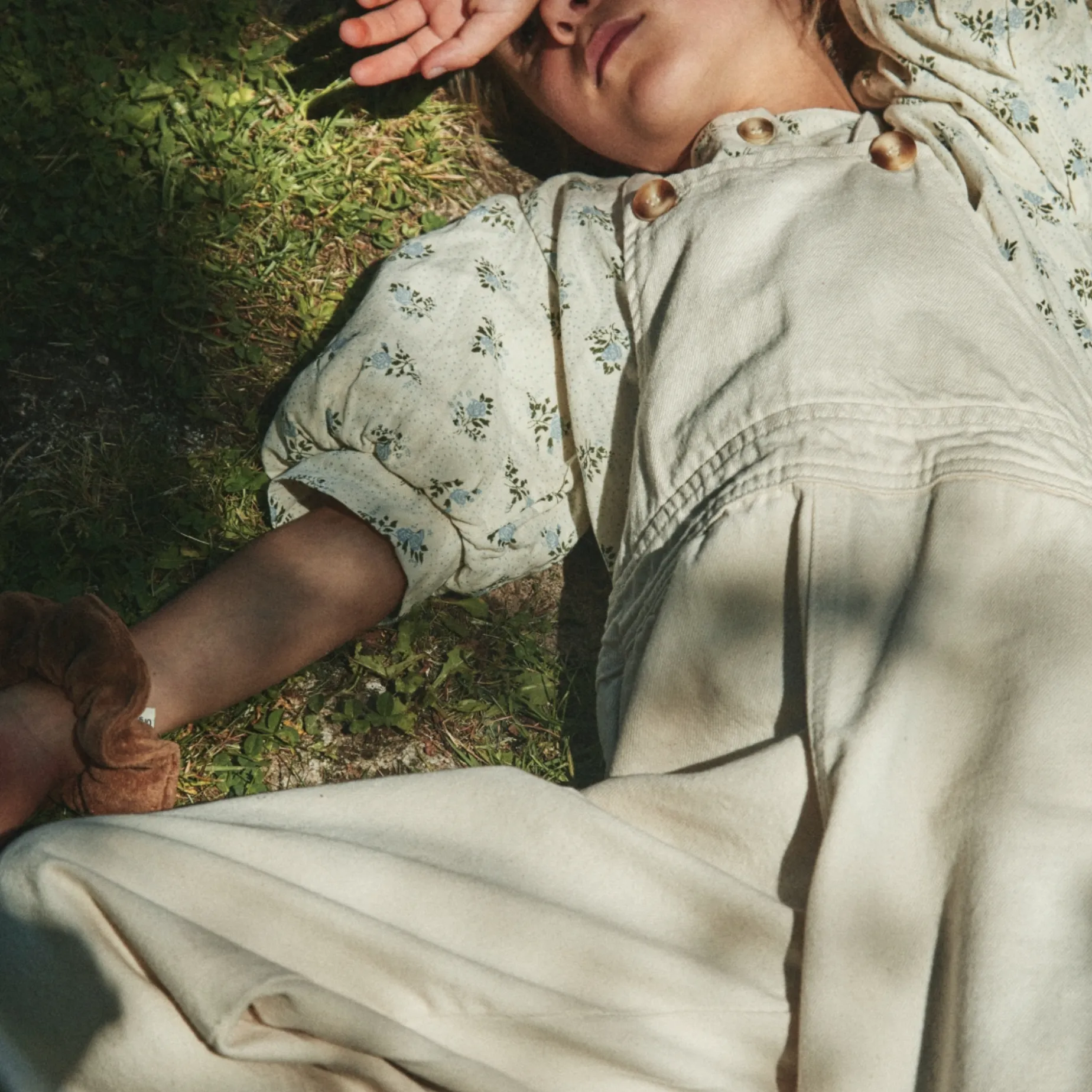 Poudre Organic Blouses & Chemises | BLOUSE POIRE Fleurs Blue Fog Fleurs-Blue-Fog
