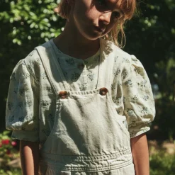 Poudre Organic Blouses & Chemises | BLOUSE POIRE Fleurs Blue Fog Fleurs-Blue-Fog