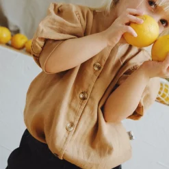 Poudre Organic Blouses & Chemises | BLOUSE POIRE Tan