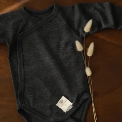 Poudre Organic Bodies | Trousseaux De Naissance & Packs | BODY LIERRE MÉRINOS Gris Chiné GrisChiné