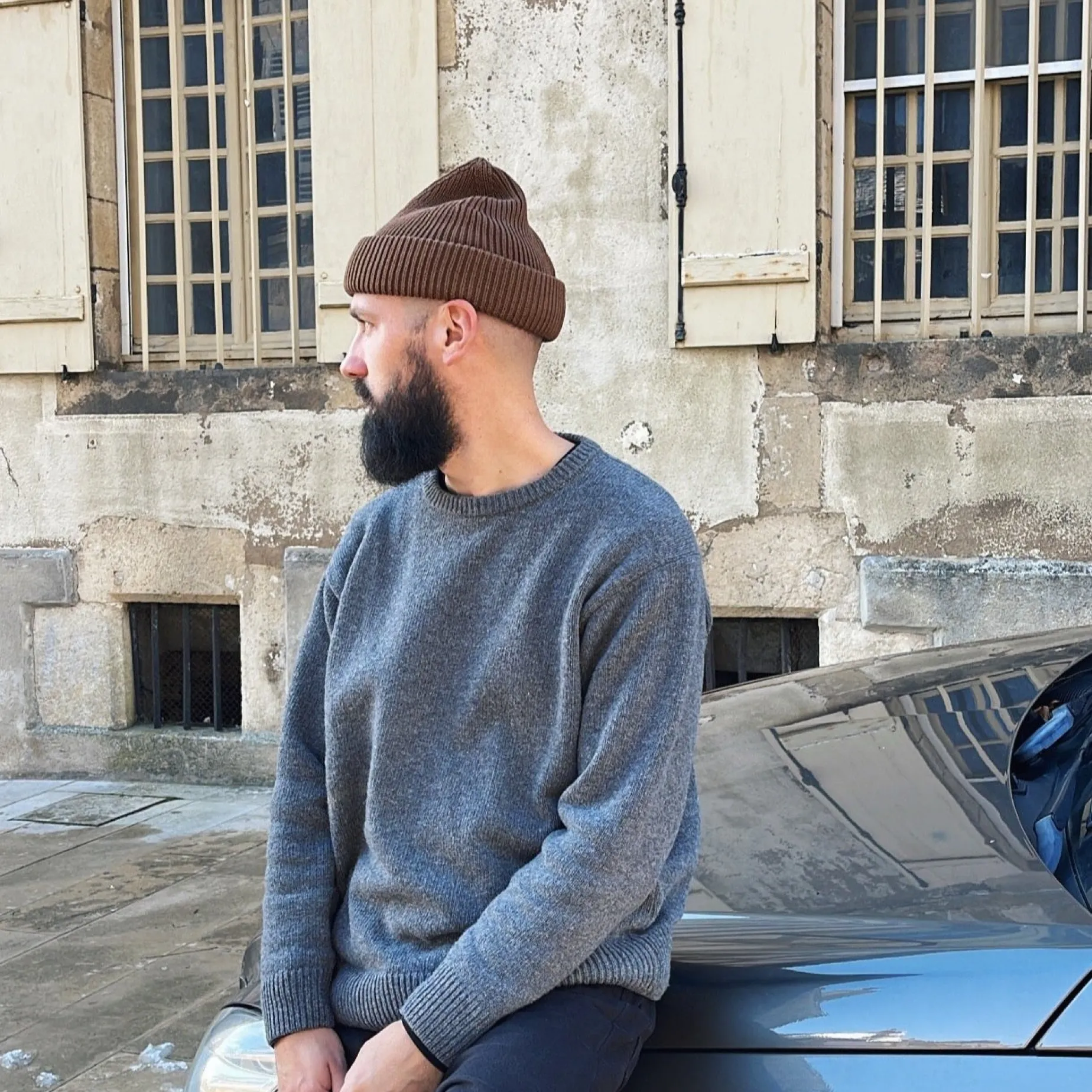 Poudre Organic Bonnets | BONNET BEANIE ADULTE Noisette