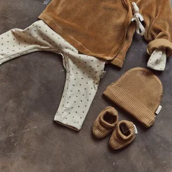 Poudre Organic Béguins, Bonnets Et Chapeaux | BONNET NAISSANCE LITCHI CÔTELÉ Dijon