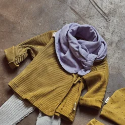 Poudre Organic Cardigans | CACHE COEUR CROCUS CÔTELÉ Green Moss GreenMoss