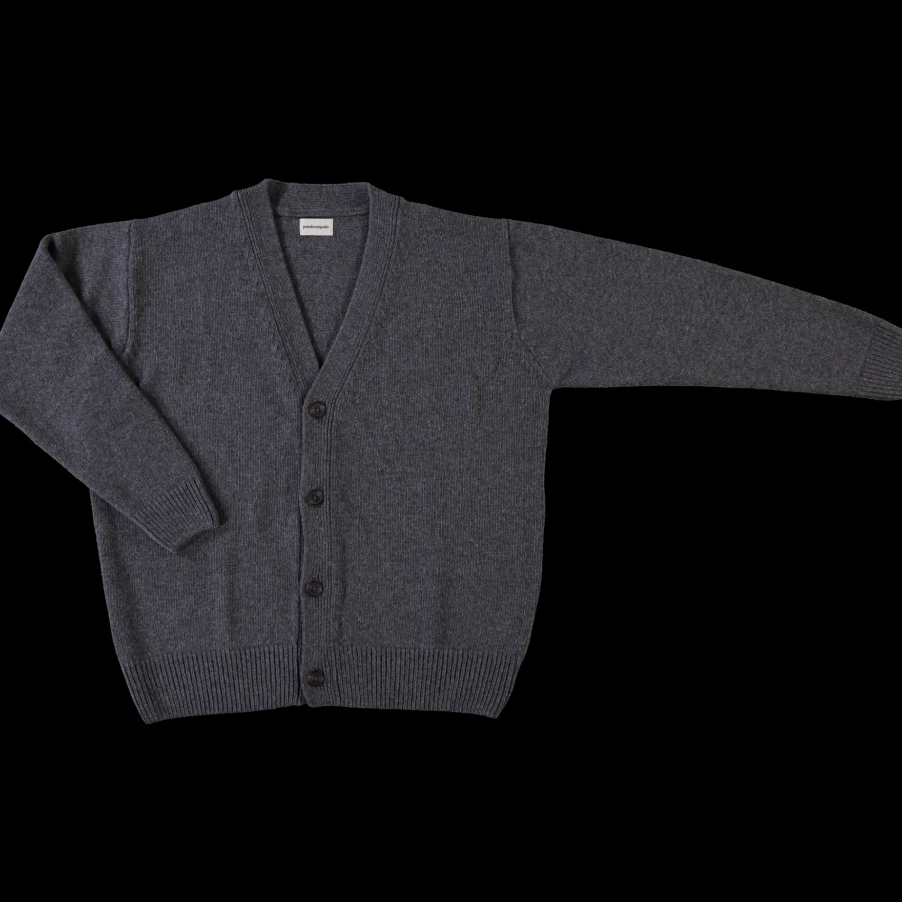 Poudre Organic Cardigans | CARDIGAN AMMI LAINE ADULTE Dark Mist DarkMist