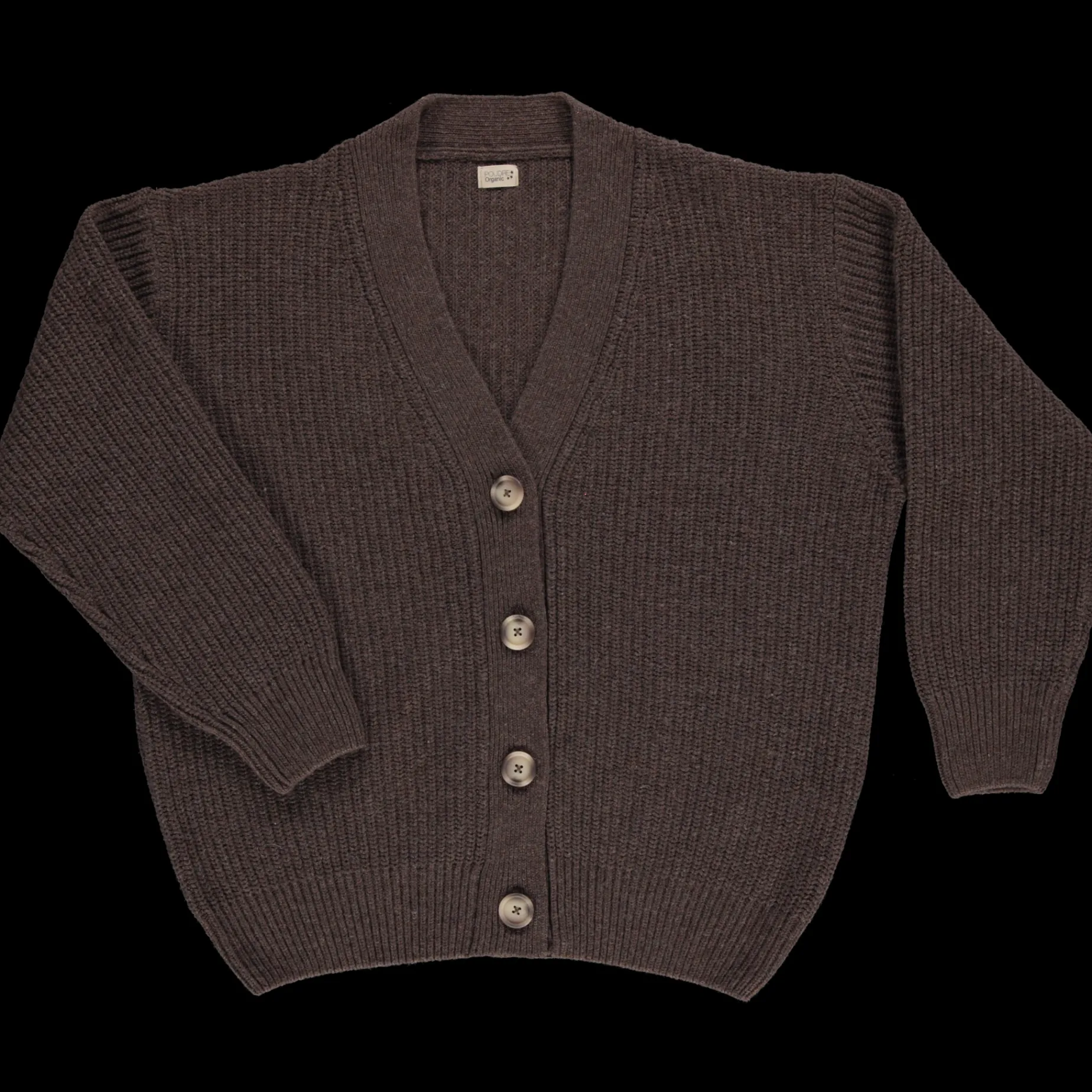 Poudre Organic Cardigans | CARDIGAN MATÉ LAINE ADULTE Boue