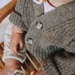 Poudre Organic Cardigans | Cardigans | CARDIGAN MATÉ LAINE Castor