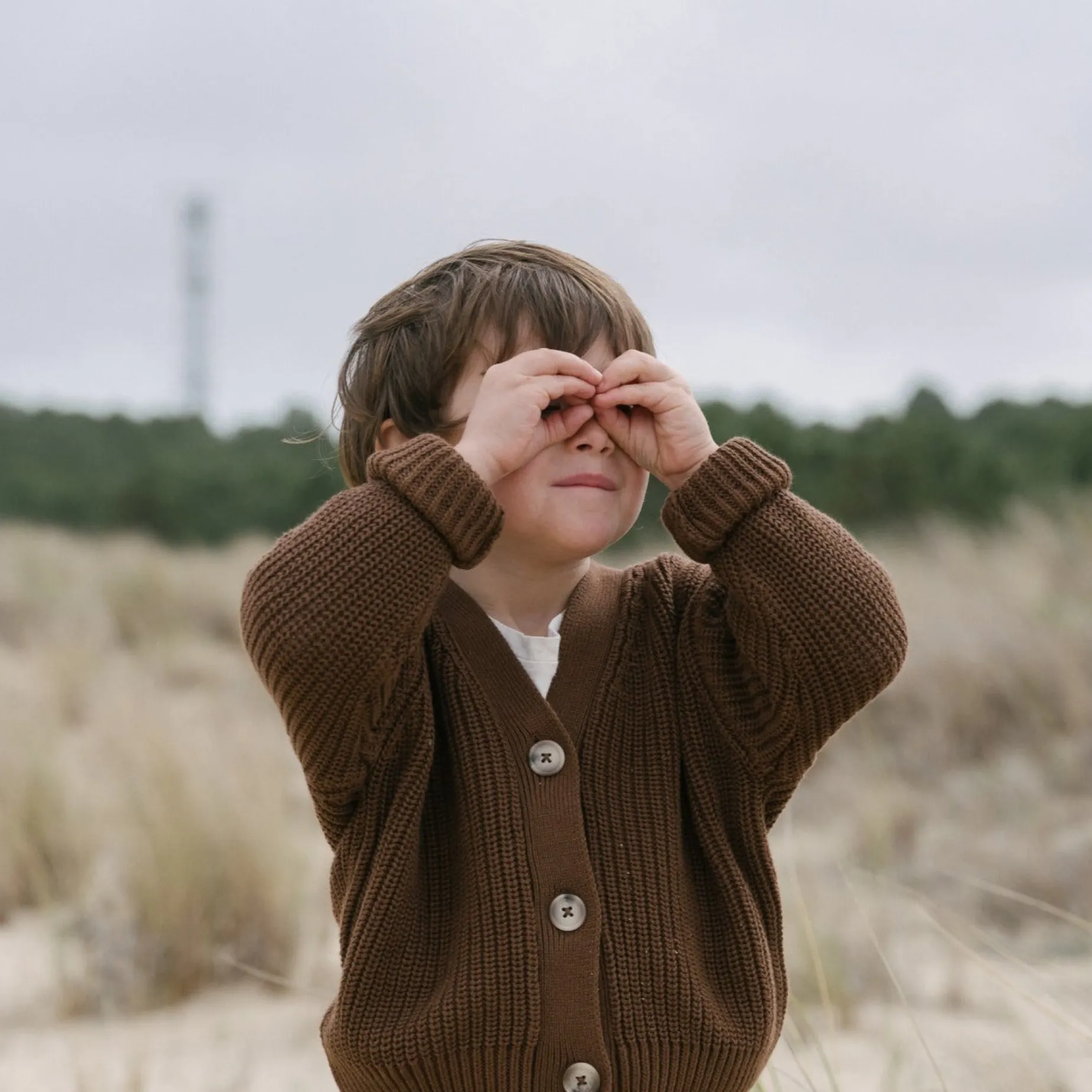 Poudre Organic Cardigans | Cardigans | CARDIGAN MATÉ Noisette