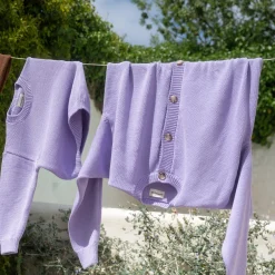 Poudre Organic Cardigans | CARDIGAN PÉTALE ADULTE Lavender