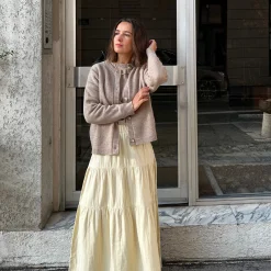Poudre Organic Cardigans | CARDIGAN PÉTALE LAINE ADULTE Dark Sand DarkSand