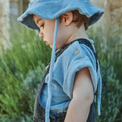 Poudre Organic Béguins, Bonnets Et Chapeaux | CHAPEAU PIVOINE ÉPONGE Blue Fog BlueFog