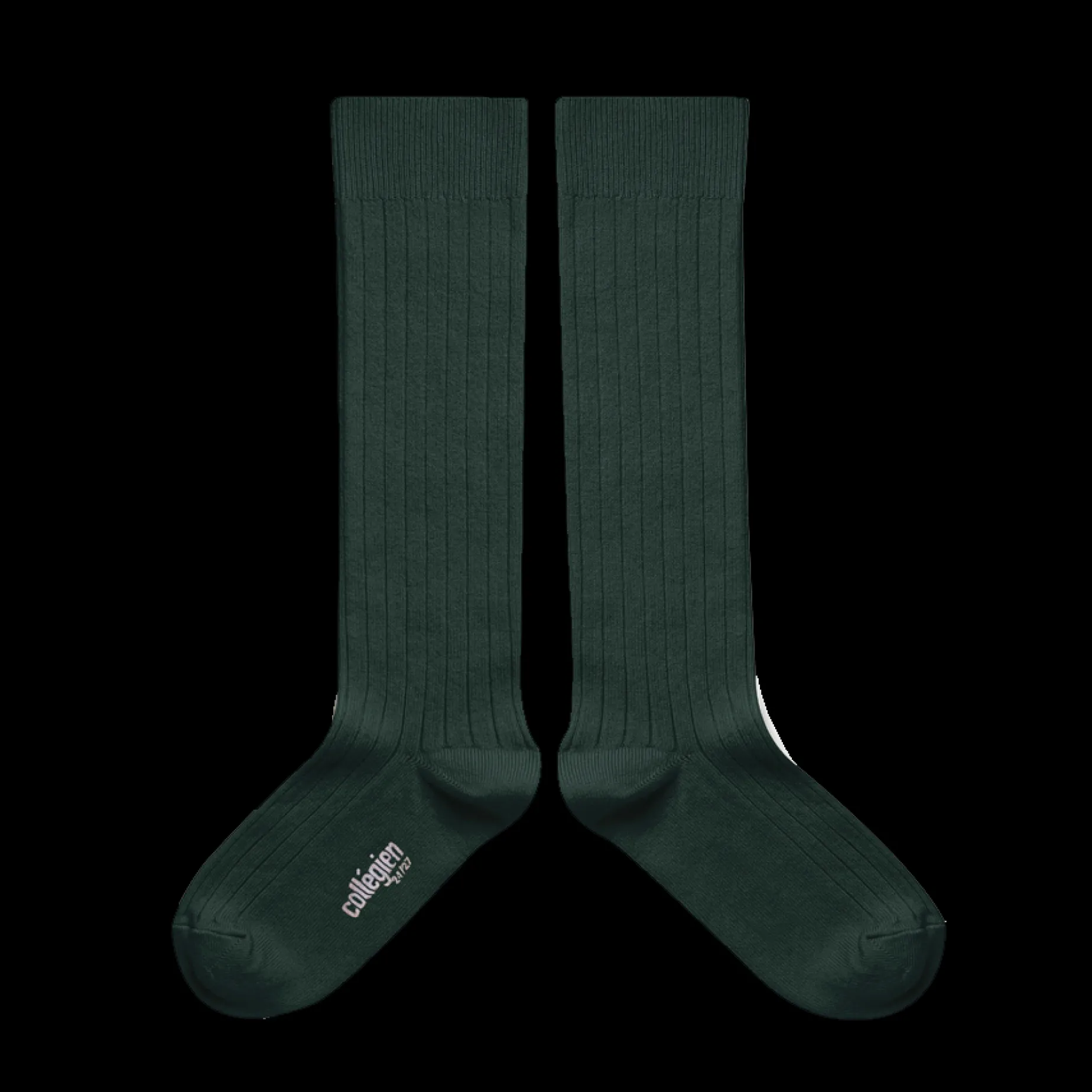 Poudre Organic Chaussettes & Collants | Chaussettes & Collants | CHAUSSETTES HAUTES À CÔTES Vert Forêt VertForêt