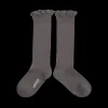 Poudre Organic Chaussettes & Collants | Chaussettes & Collants | CHAUSSETTES JOSEPHINE À DENTELLES Gris Galet GrisGalet