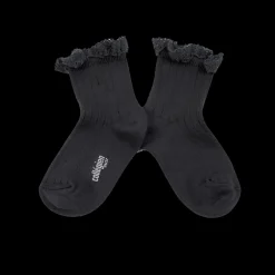 Poudre Organic Chaussettes & Collants | Chaussettes & Collants | CHAUSSETTES LILI À DENTELLES Pierre de Volvic PierredeVolvic