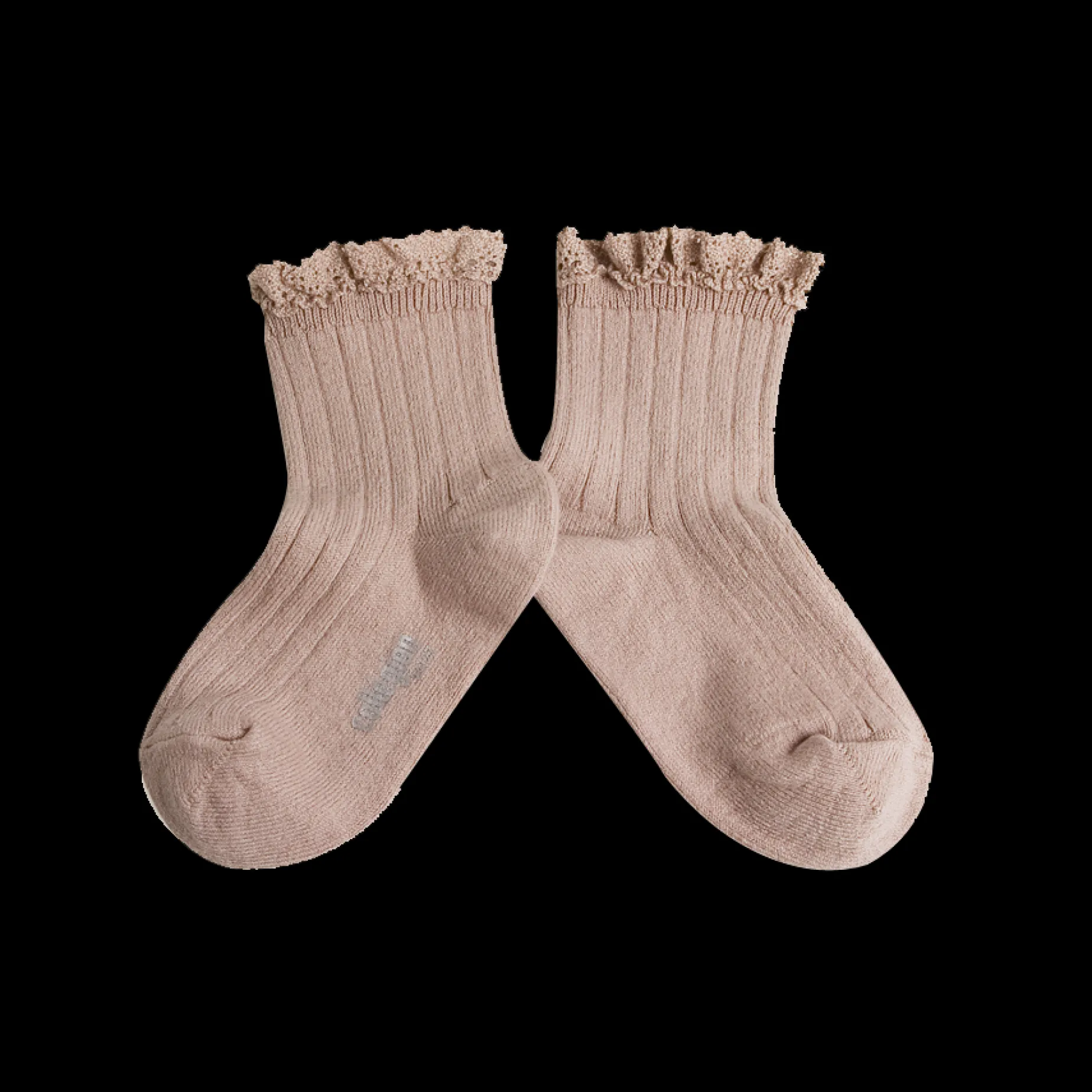 Poudre Organic Chaussettes & Collants | Chaussettes & Collants | CHAUSSETTES LILI À DENTELLES Vieux Rose VieuxRose