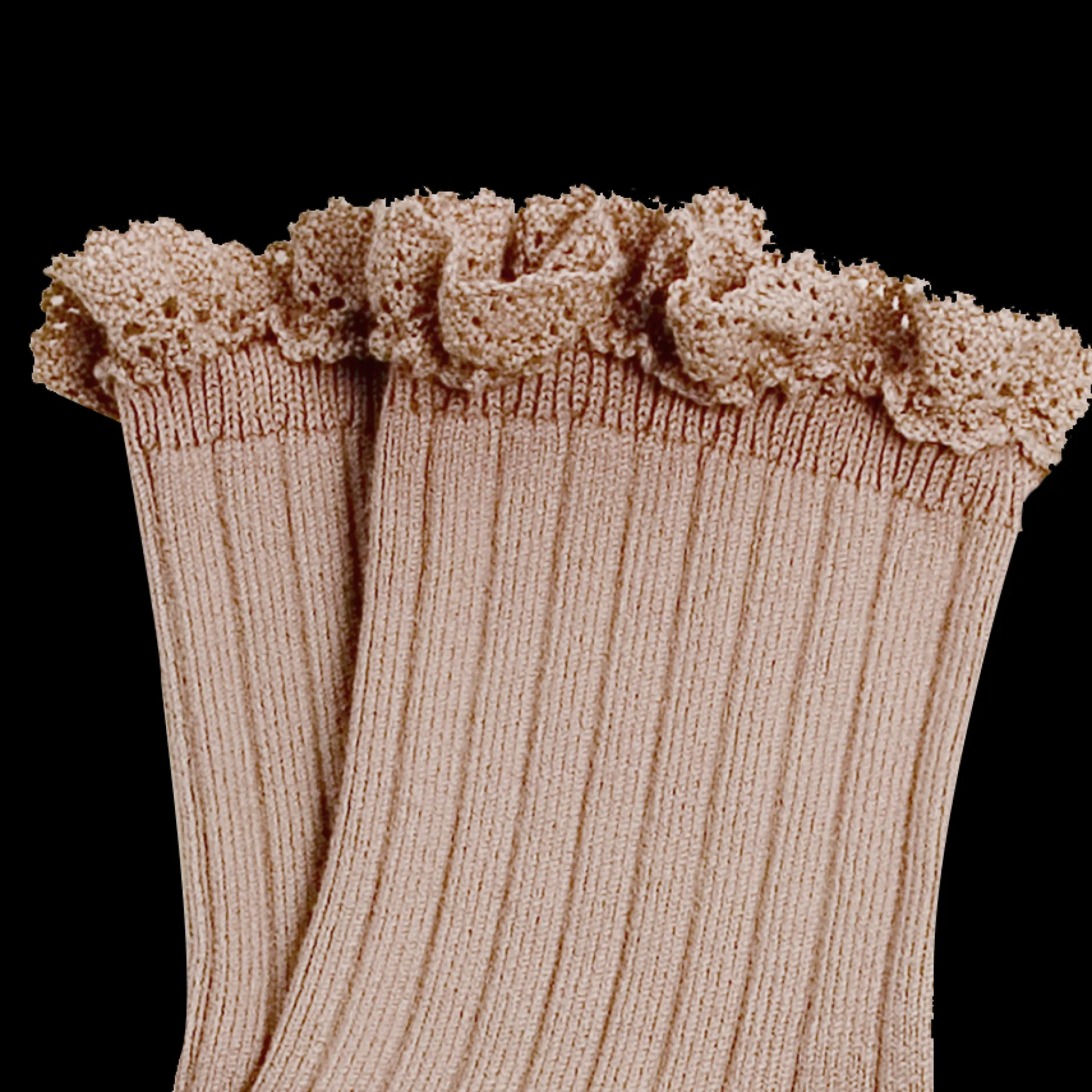 Poudre Organic Chaussettes & Collants | Chaussettes & Collants | CHAUSSETTES LILI À DENTELLES Vieux Rose VieuxRose
