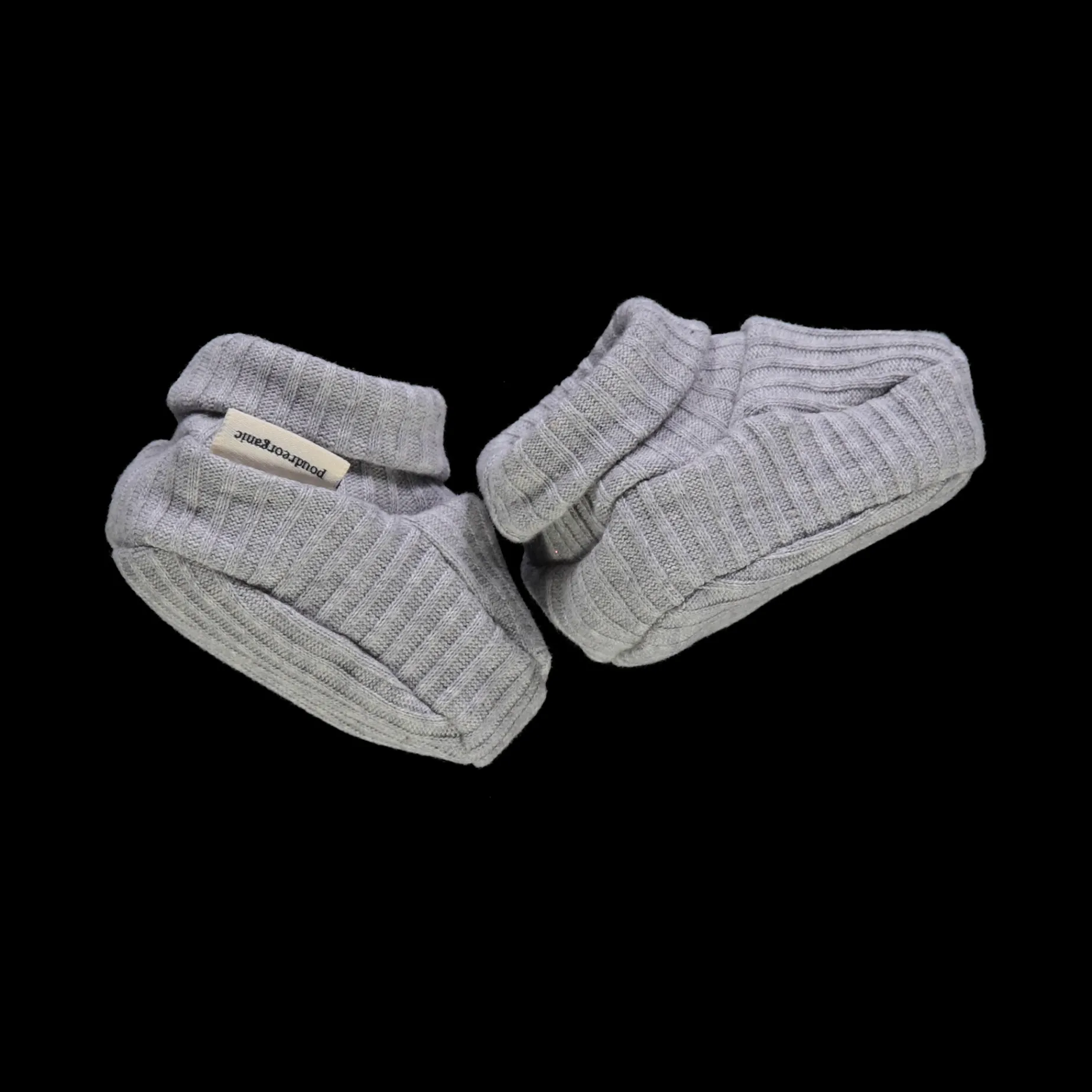 Poudre Organic Chaussons | CHAUSSONS WAKAME CÔTELÉ Gris Clair Chiné GrisClairChiné