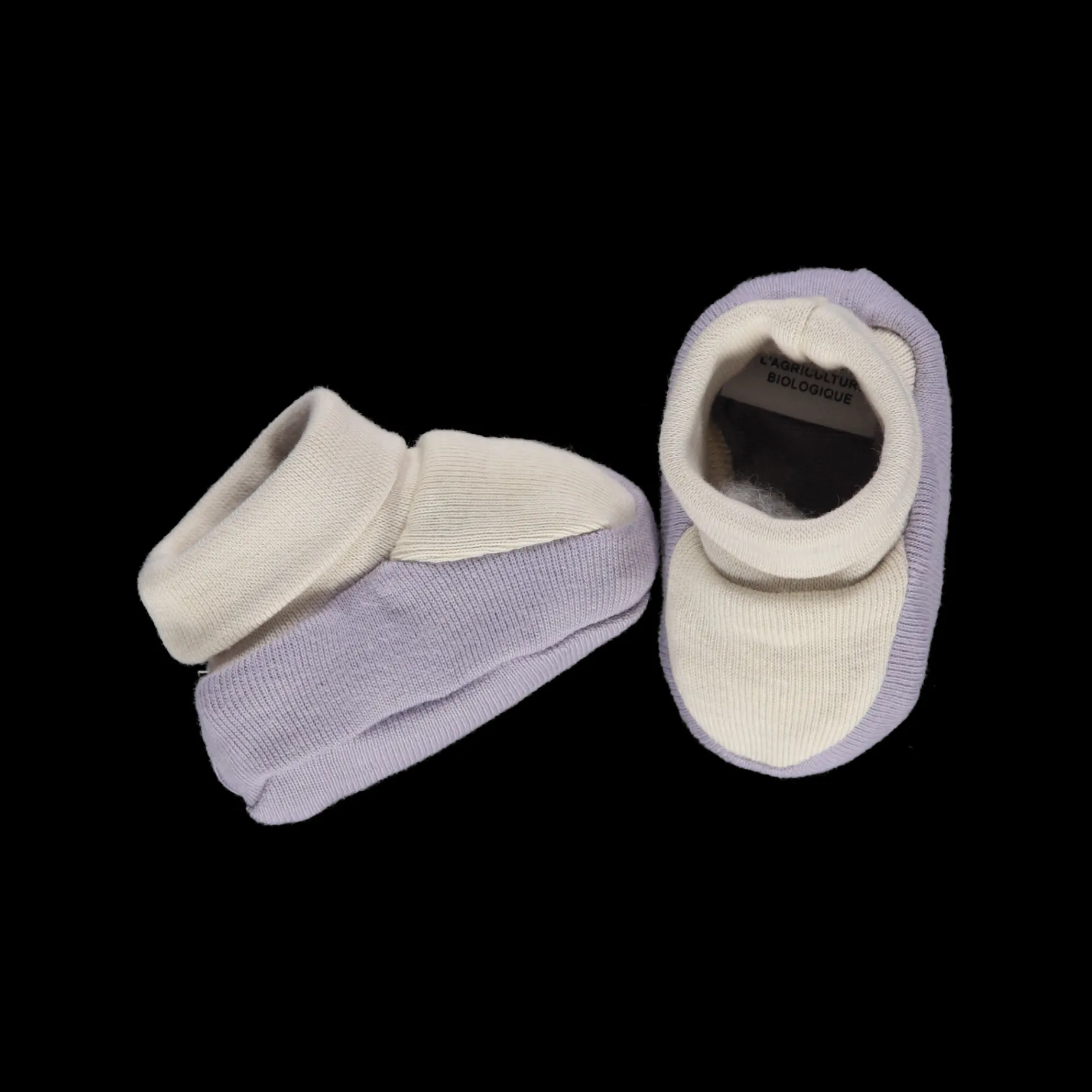 Poudre Organic Chaussons | CHAUSSONS WAKAME Rayures Lavender RayuresLavender