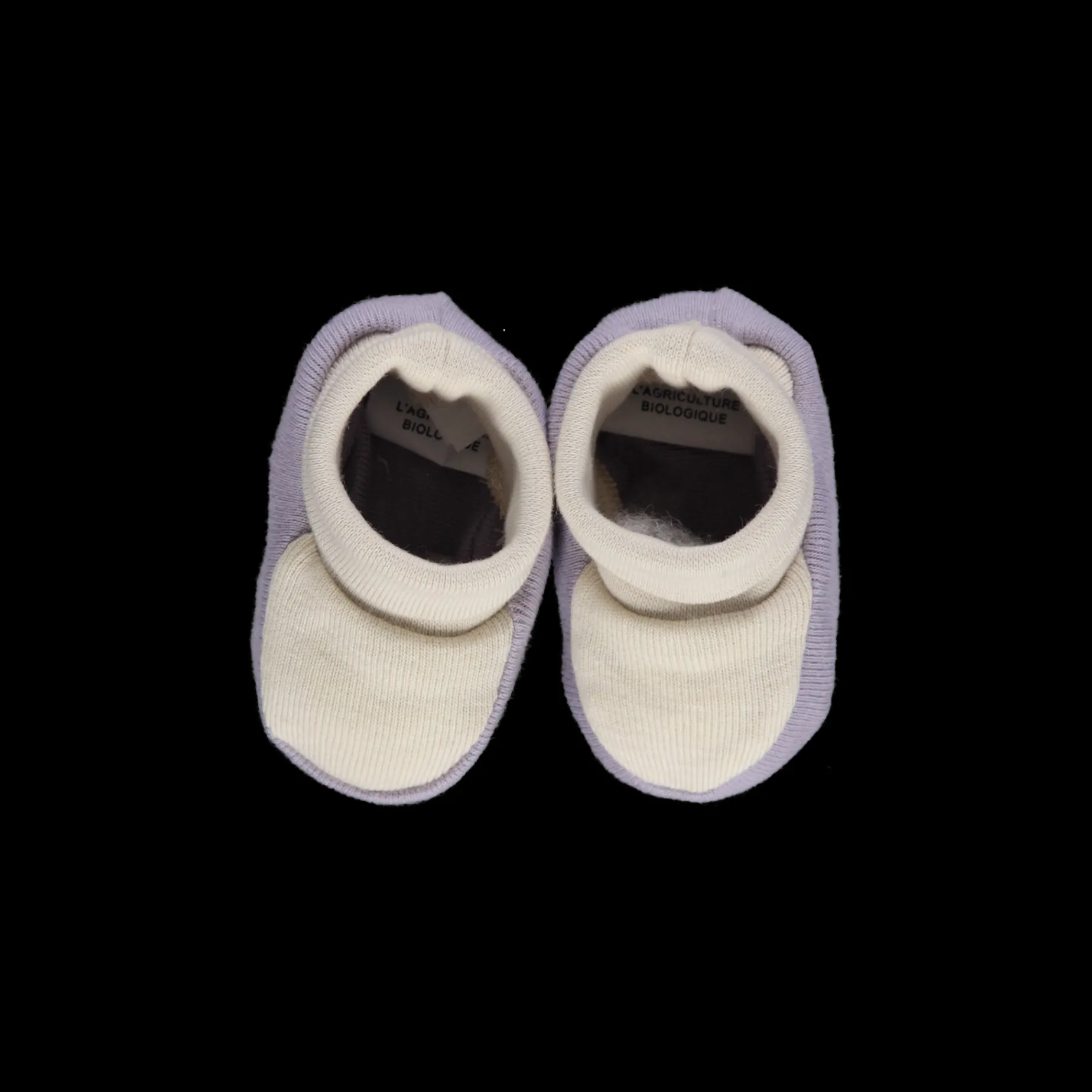 Poudre Organic Chaussons | CHAUSSONS WAKAME Rayures Lavender RayuresLavender