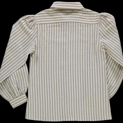 Poudre Organic Blouses & Chemises | Duos Kids/adultes | CHEMISE AULNE Rayures Green Moss RayuresGreenMoss