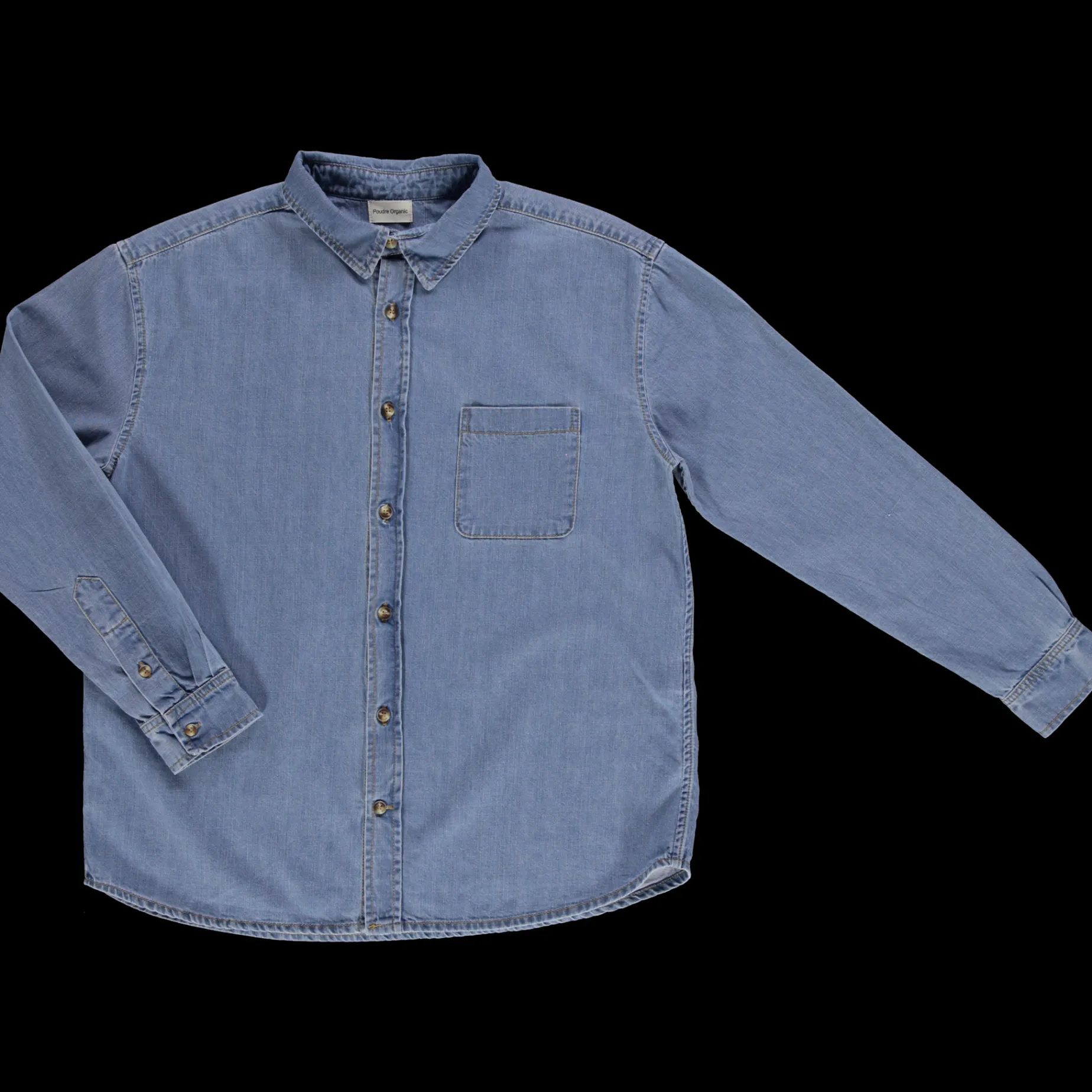 Poudre Organic Chemises & Surchemises | CHEMISE CAMISA Denim Blue Denim-Blue