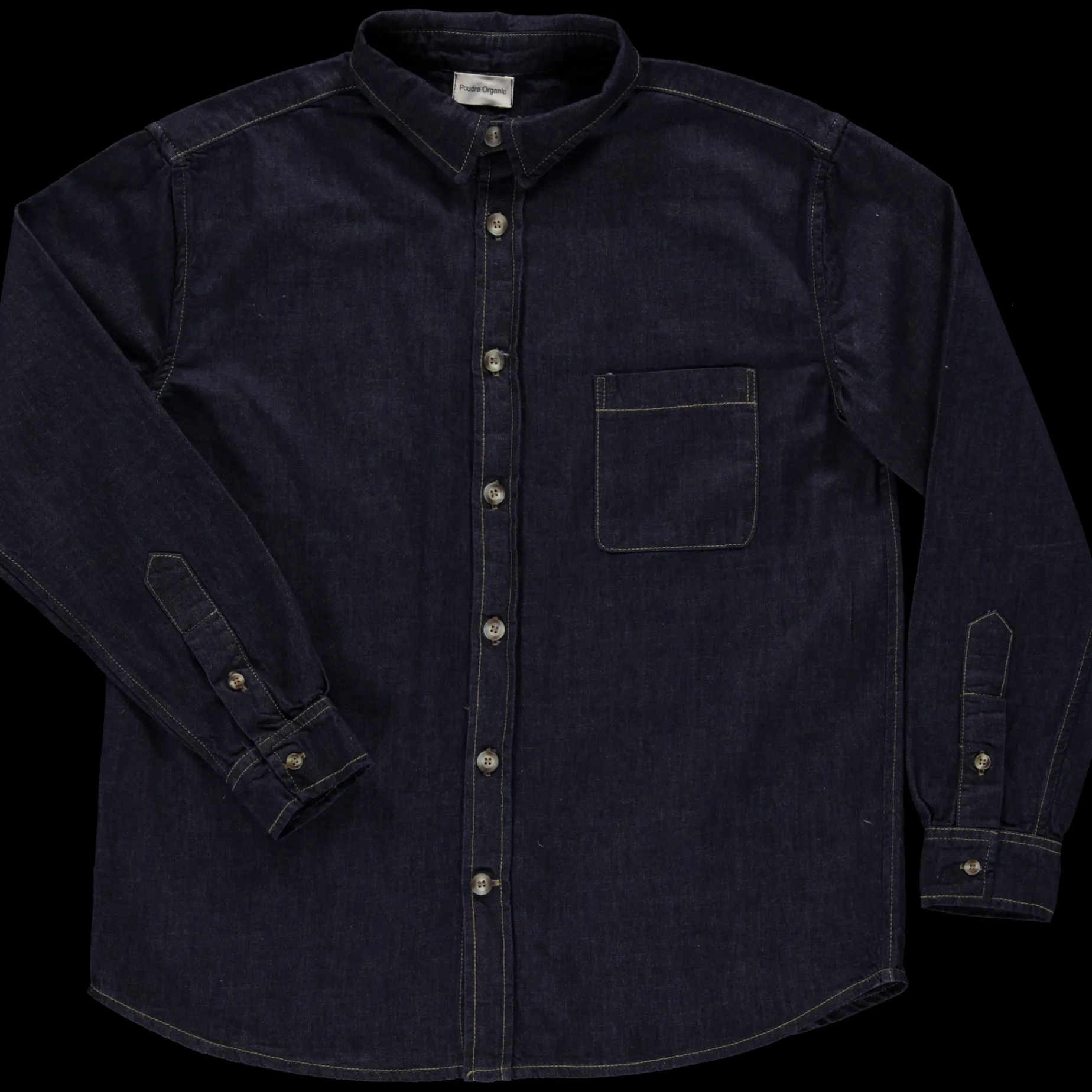 Poudre Organic Chemises & Surchemises | CHEMISE CAMISA Denim Dark Blue Denim-Dark-Blue