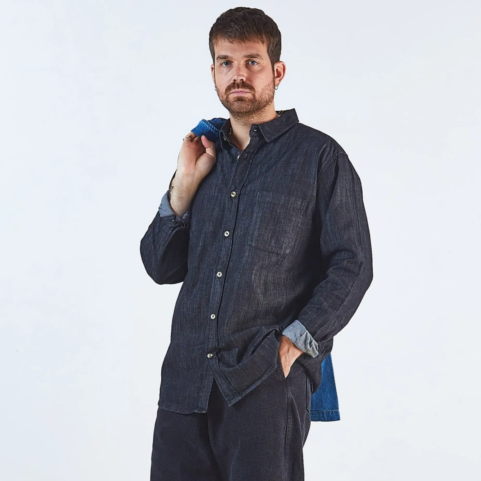 Poudre Organic Chemises & Surchemises | CHEMISE CAMISA Denim Noir