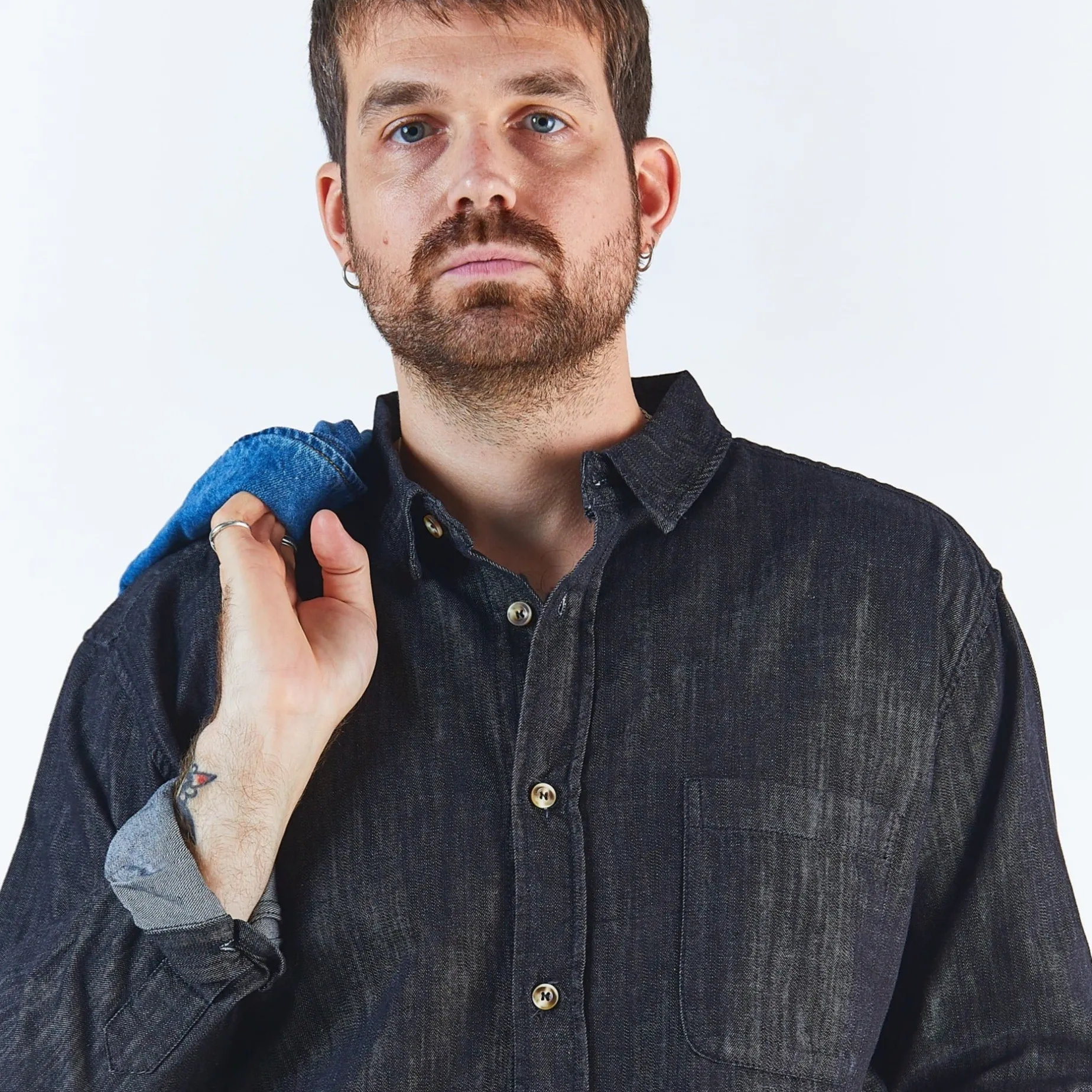 Poudre Organic Chemises & Surchemises | CHEMISE CAMISA Denim Noir