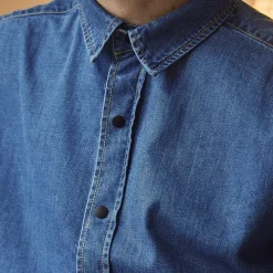 Poudre Organic Chemises & Surchemises | CHEMISE KUMQUAT Denim Blue Denim-Blue