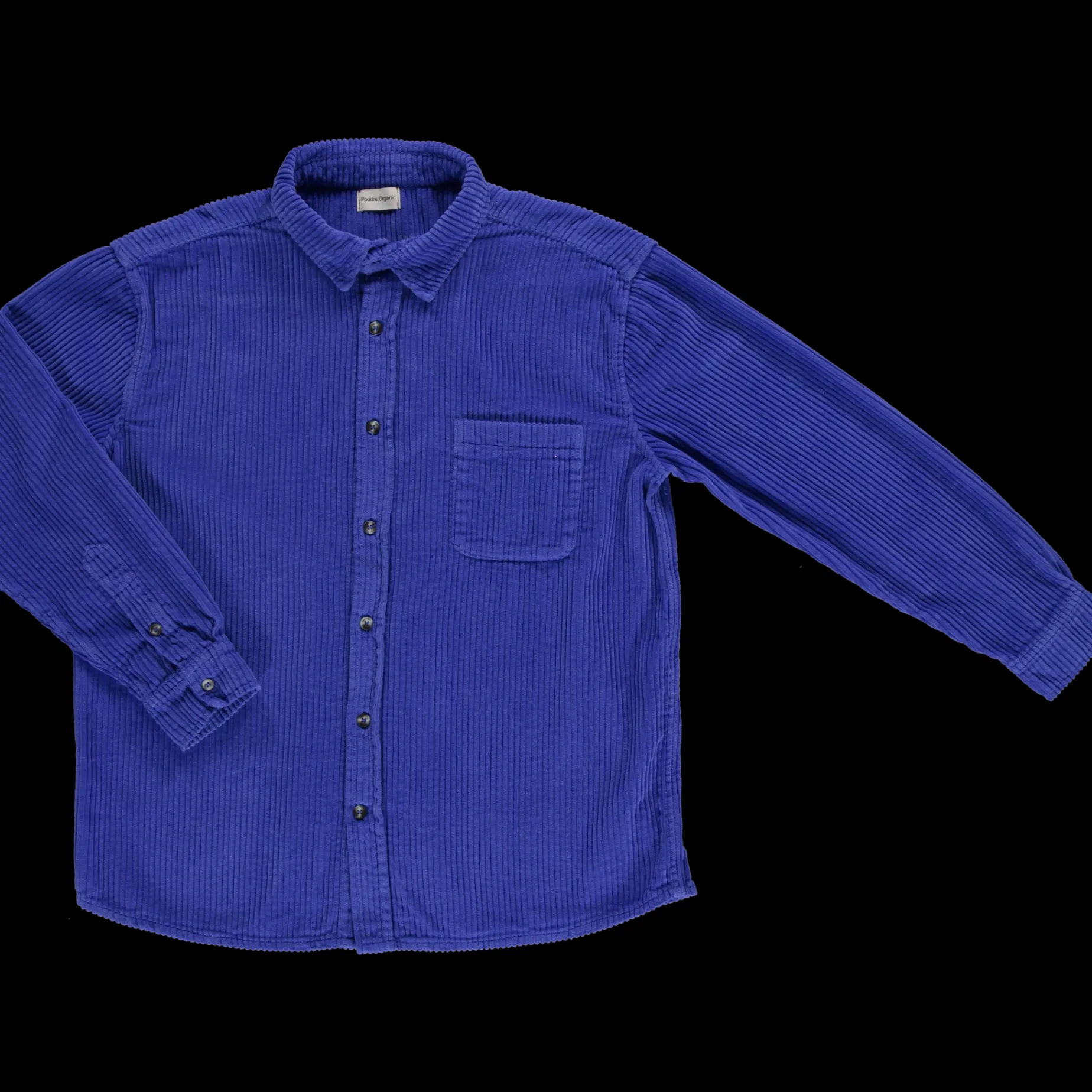 Poudre Organic Chemises & Surchemises | CHEMISE LENHADOR VELOURS CÔTELÉ Dazzling Blue Dazzling-Blue