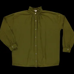 Poudre Organic Blouses & Chemises | CHEMISE ROSIER Fir Green FirGreen