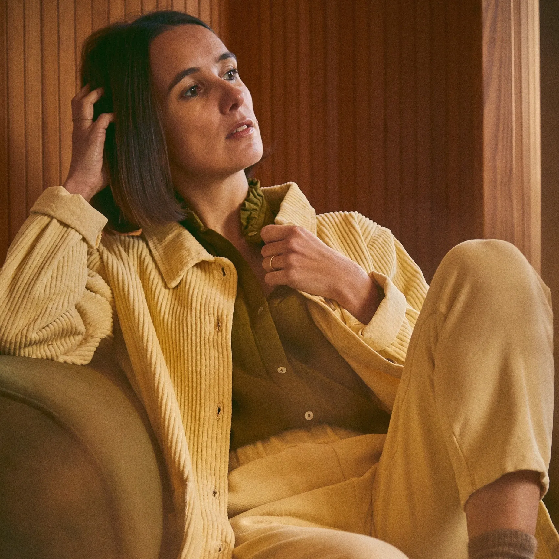 Poudre Organic Blouses & Chemises | CHEMISE ROSIER Fir Green FirGreen