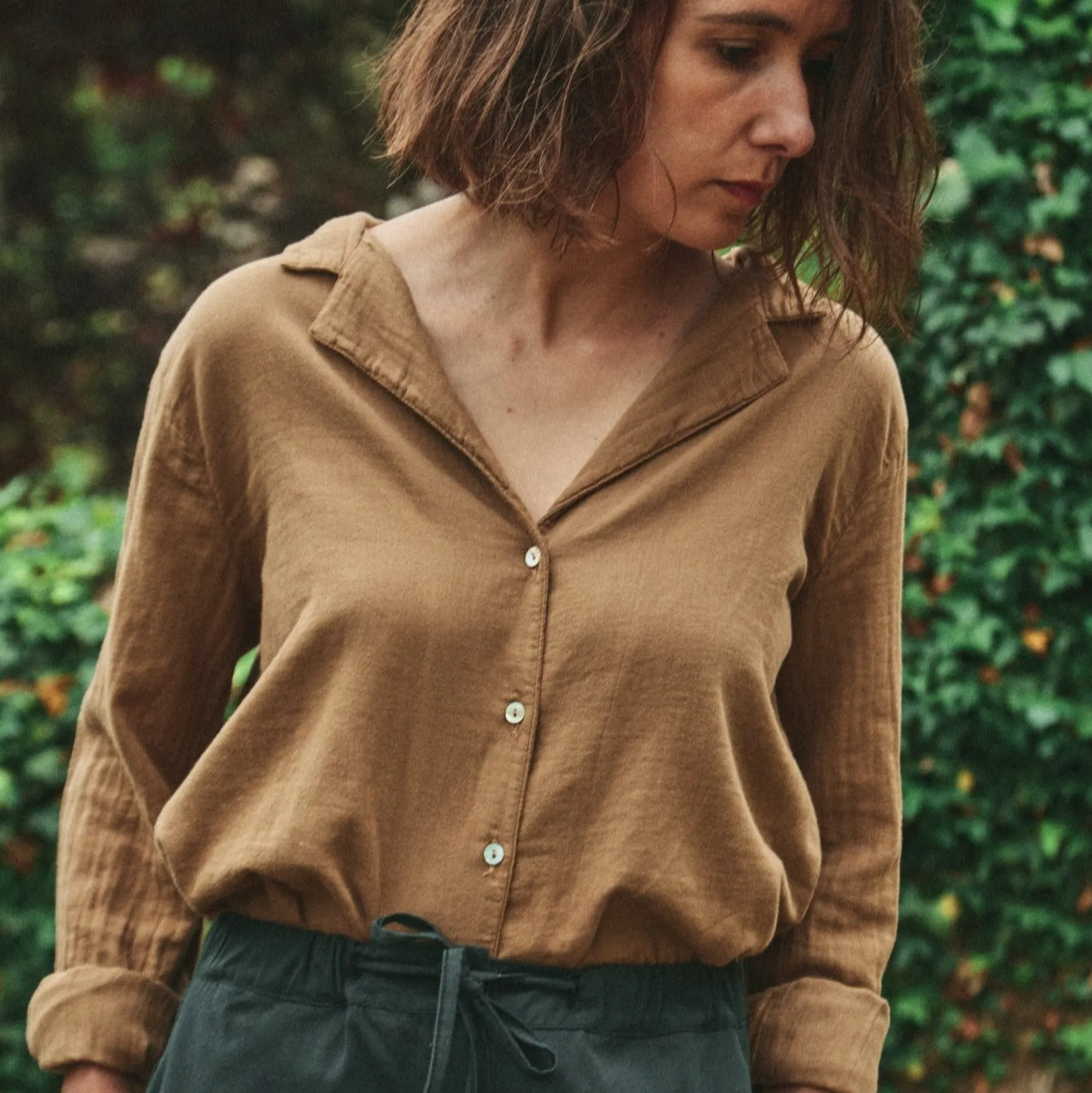 Poudre Organic Blouses & Chemises | CHEMISIER DATTE Toffee