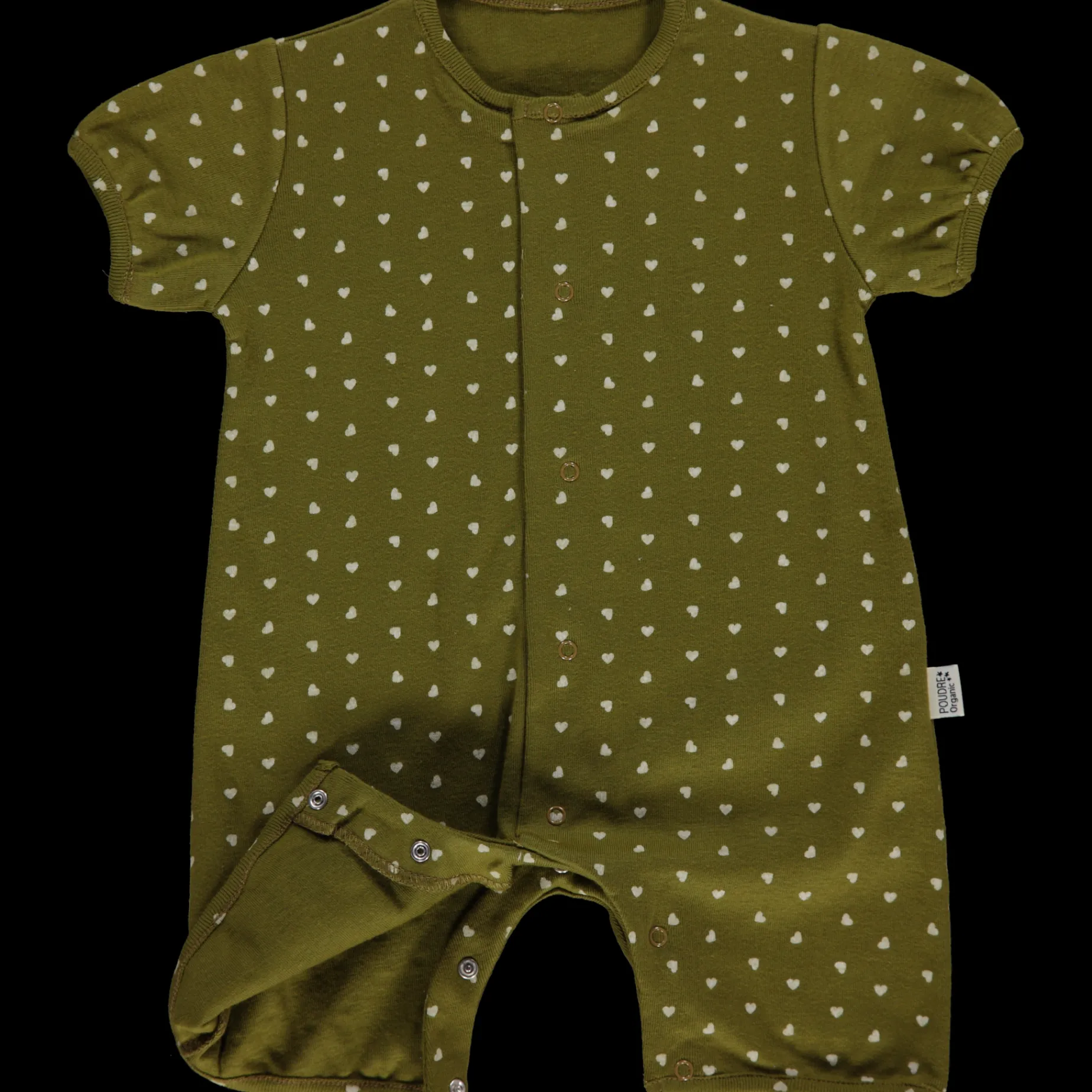 Poudre Organic Combinaisons & Salopettes | COMBICOURT FENOUIL Coeurs Fir Green Coeurs-Fir-Green