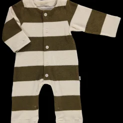 Poudre Organic Combinaisons & Salopettes | Pyjamas | COMBI-PYJ MELEZE ÉPONGE Rayures Fir Green RayuresFirGreen