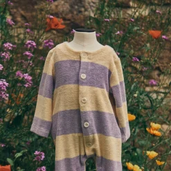 Poudre Organic Combinaisons & Salopettes | Pyjamas | COMBI-PYJ MELEZE ÉPONGE Rayures Lavender RayuresLavender