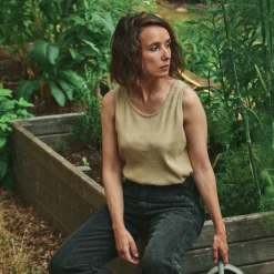 Poudre Organic T-shirts | DÉBARDEUR PIMENT CÔTELÉ ADULTE Olive Gray OliveGray