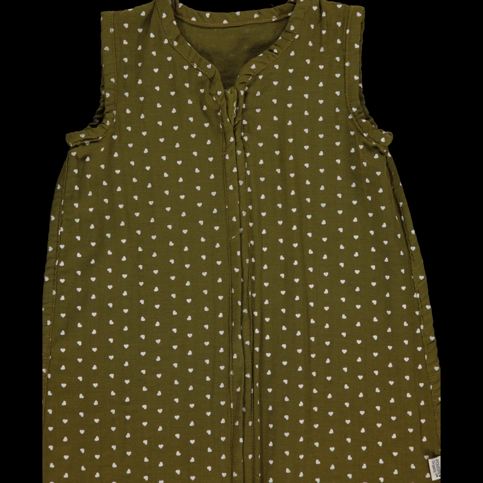 Poudre Organic Linge De Lit | Linge De Lit | GIGOTEUSE TILLEUL Coeurs Fir Green CoeursFirGreen