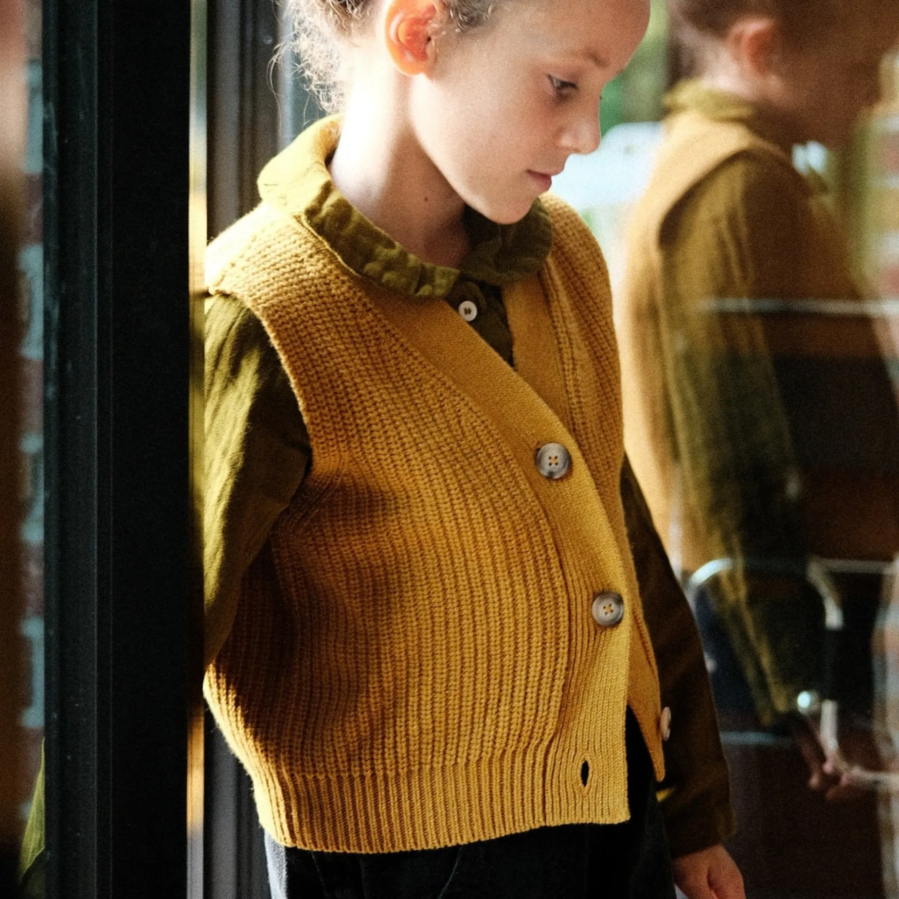 Poudre Organic Cardigans | GILET CRANBERRY LAINE Moutarde