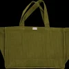 Poudre Organic Sacs | Sacs | GRAND CABAS VIGNE VELOURS CÔTELÉ Green Moss GreenMoss