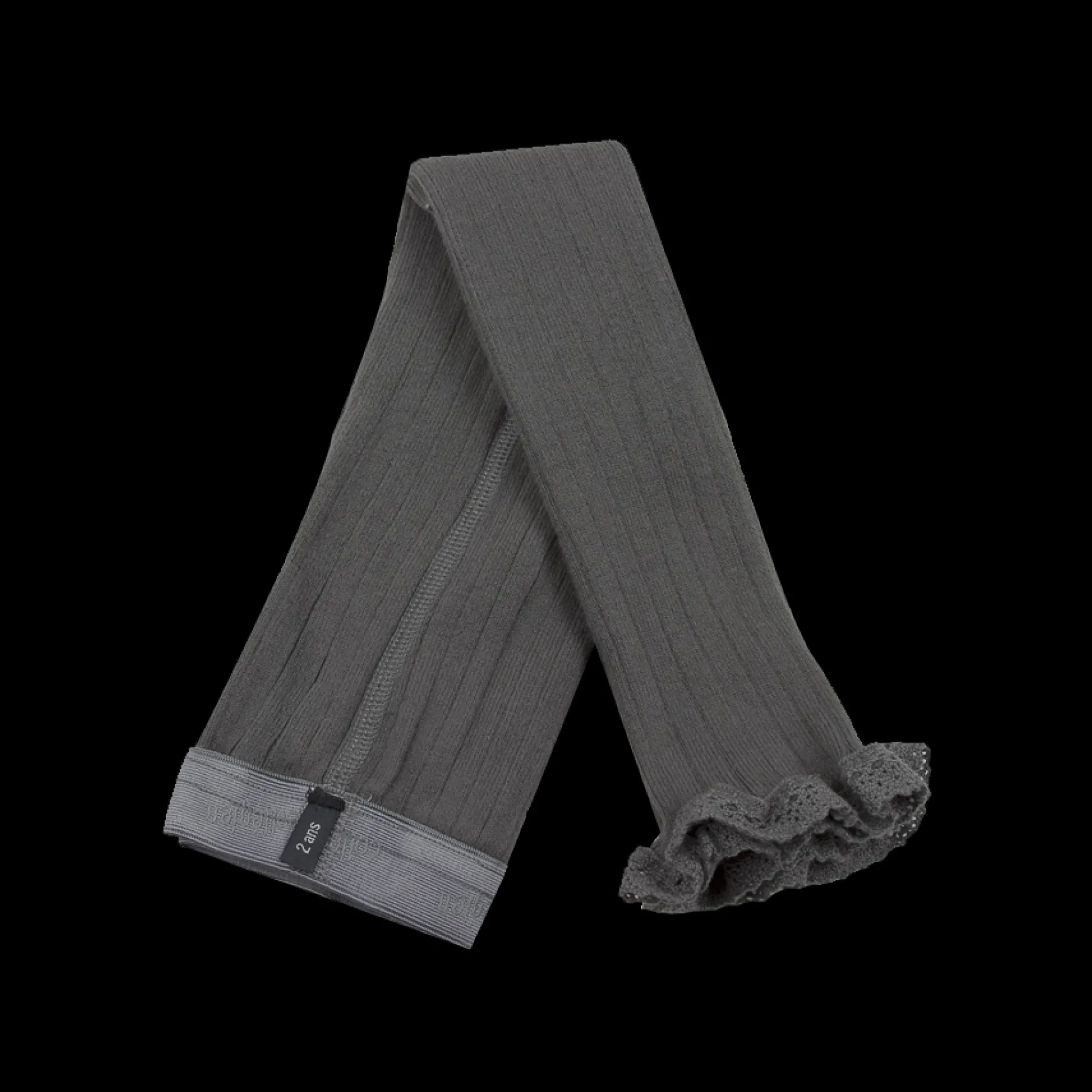 Poudre Organic Leggings & Pantalons | LEGGINGS ALIENOR À DENTELLES Gris Galet GrisGalet