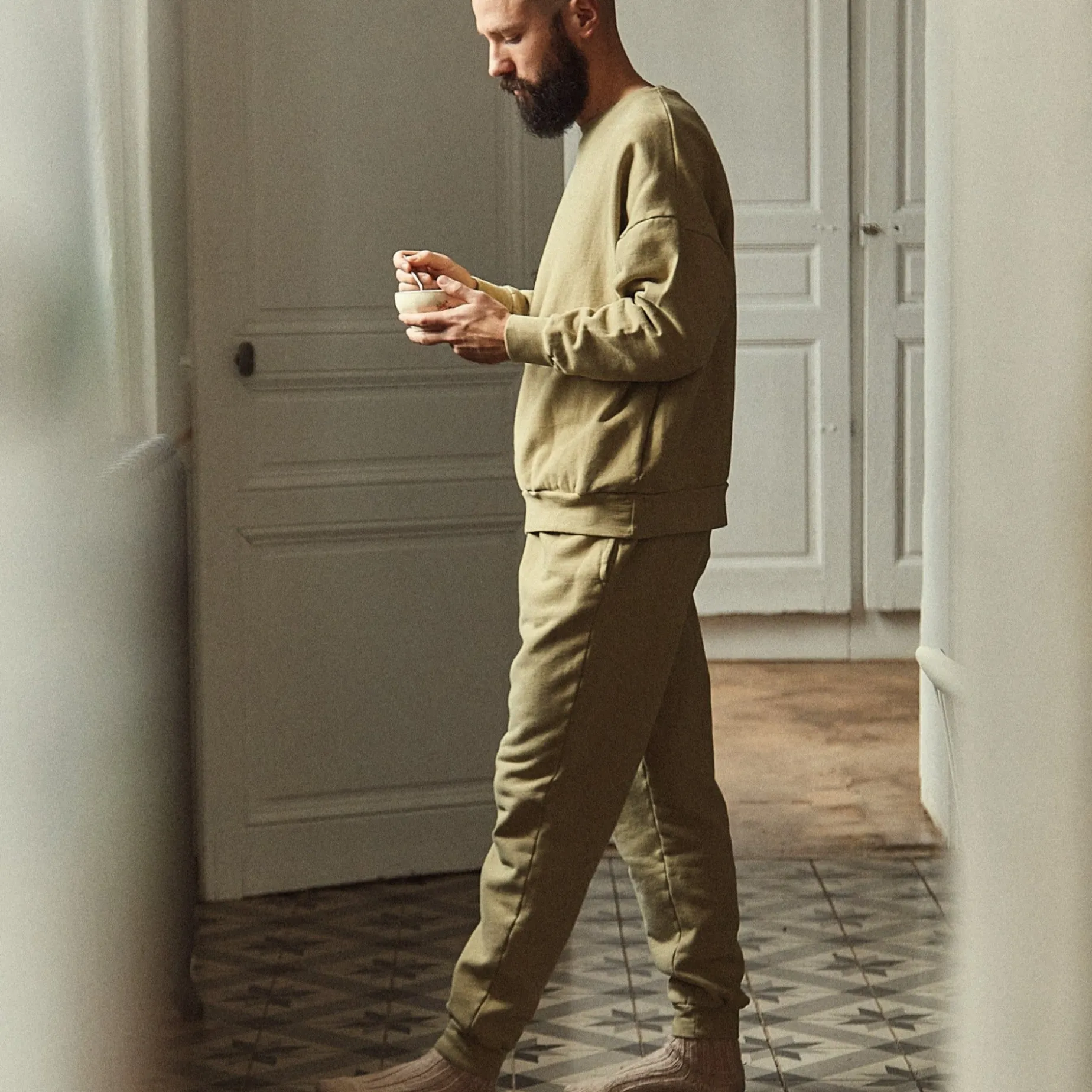 Poudre Organic Homewear | Pantalons | PANTALON ANICET Olive Gray OliveGray