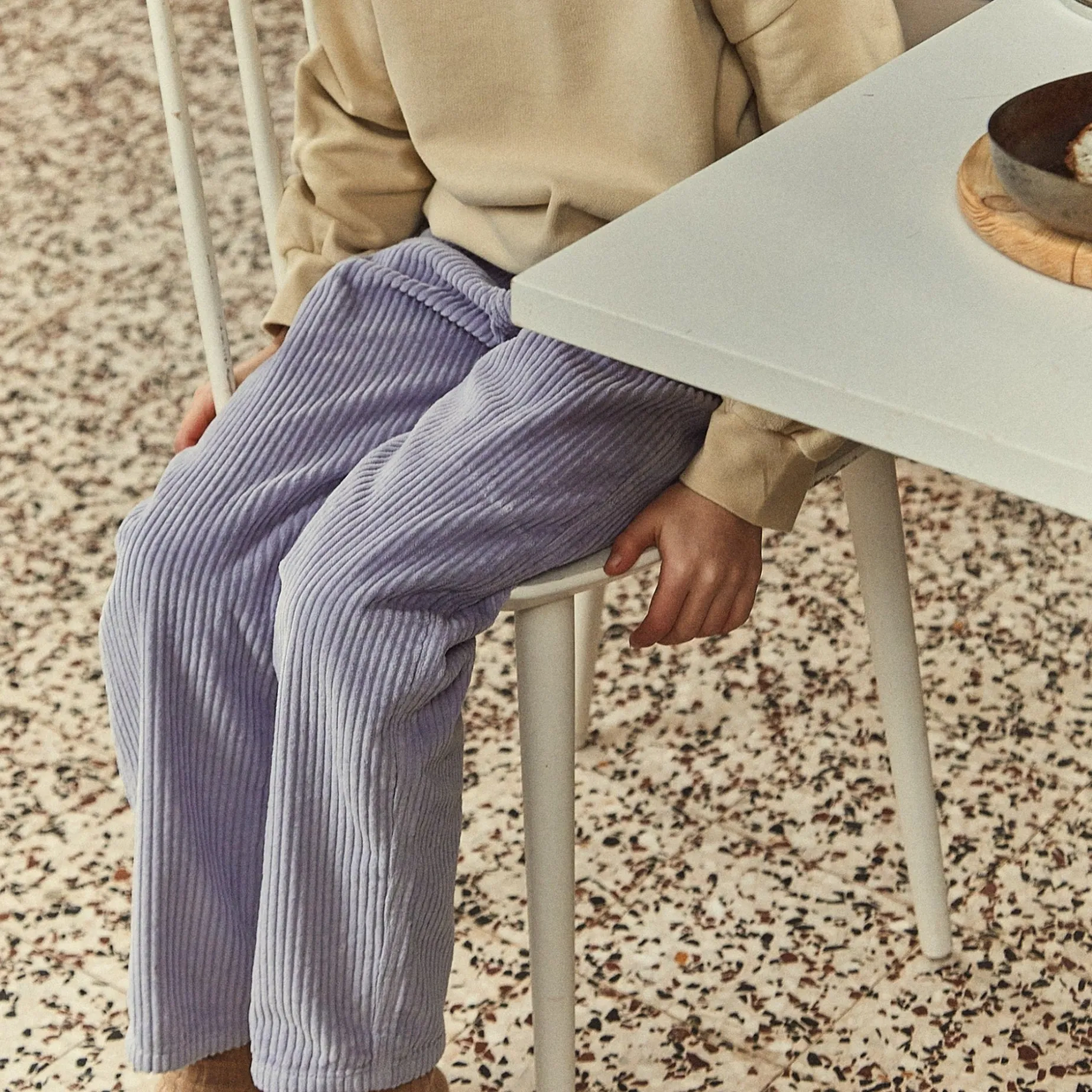 Poudre Organic Leggings & Pantalons | PANTALON CAROTTE VELOURS CÔTELÉ Lavender Aura LavenderAura